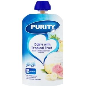 Purity Dairy with Tropical Fruit Baby Food Tropical Fruit Infant Fruit Food (110 g, Pack of 1)