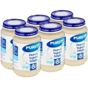 Purity Pear & Yoghurt Pears Infant Fruit Food (200 g, Pack of 6)