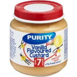 Purity Vanilla Flavoured Custard Vanilla Flavour, Custard Infant Fruit Food (125 g, Pack of 1)