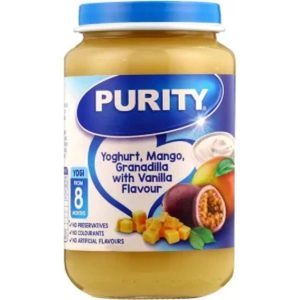 Purity Yoghurt, Mango, Granadilla With Vanilla Flavour Mangoes, Vanilla Flavour, Granadilla Infant Fruit Food (200 g, Pack of 1)