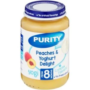Purity Yoghurt With Peach Pieces Peaches Infant Fruit Food (200 g, Pack of 1)