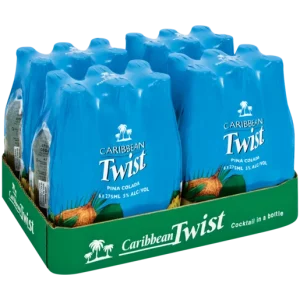 Caribbean Twist Pina Colada Alcoholic Beverage (Pack of 24 x 275 ml, 5% Alcohol Volume)
