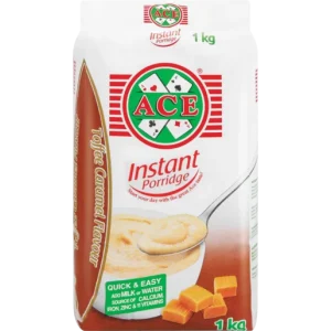Ace Instant Porridge Toffee Caramel Flavoured (Pack of 10x 1kg)