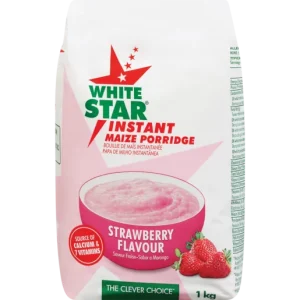 White Star Strawberry Flavoured Instant Maize Porridge (Pack of 1 x 1kg)