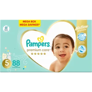 Pampers Premium Care Disposable Nappies Size 5 (Pack of 1 x 88)