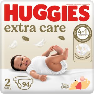 Huggies Extra Care Disposable Nappies Size 2 (Pack of 1 x 94)