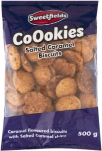 Sweetfields Salted Caramel Flavoured Cookies (500 g) | Shop Online