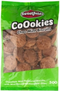 Sweetfields Chocolate Mint Flavoured Cookies (500 g) | Shop Online