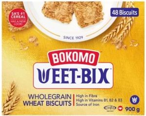 Bokomo Weet-Bix Wholegrain Wheat High Fiber Biscuit  (900 g, Pack of 3)