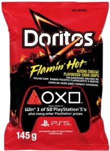 Doritos Flamin Hot Nacho Cheese Flavoured Corn Nachos (1 x 145 g) | Shop Online