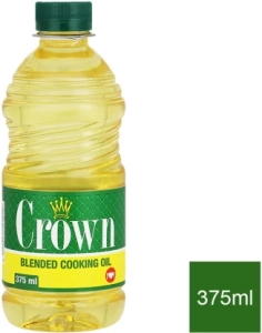 Crown Cooking Blended Oil Plastic Bottle  (12 x 375 ml)