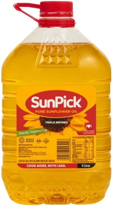 Sunpick Triple Refined Sunflower Oil Plastic Bottle  (4 L)
 – Enhanced Quality You Can Trust