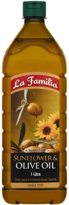 La Familia Sunflower & Olive Blended Oil Plastic Bottle  (1 L)