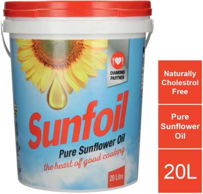 Sunfoil Pure Sunflower Oil Plastic Bucket  (20 L)
 – Enhanced Quality You Can Trust