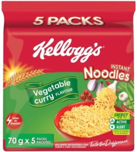 Kellogg’s Vegetable Curry Flavour Instant Noodles Vegetarian  (5 X 70 g)