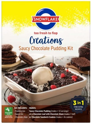 Snowflake Creations Saucy Chocolate Pudding Kit 510 g | Shop Online