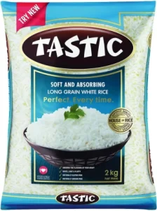 Tastic Soft and Absorbing Long Grain White Rice (Pack of 10 x 2kg)