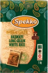 Spekko India Gate Basmati Long Grain Rice (Pack of 1 x 1kg)