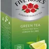 Five Roses Lemon & Lime Flavoured Green Tea (20 Bags) | Shop Online - Image 2