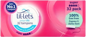 Lil-Lets Smartfit Super Tampons  (Pack of 32)
