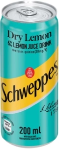 Schweppes Dry Lemon Juice Drink (6 x 200 ml) | Shop Online