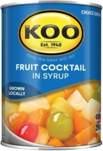 Koo Fruit Cocktail in Syrup Fruits ( Pack of 12 x 410 g )