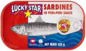 Lucky Star Sardines in Peri Peri Sauce Sea Foods  (Pack of 1 x 120 g)