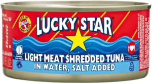 Lucky Star Light Meat Shredded Tuna in Water, Salt Added Sea Foods (Pack of 1 x 170 g)