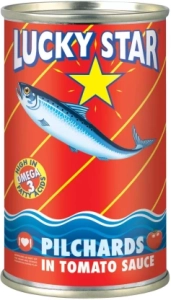 Lucky Star Pilchards in Tomato Sauce Sea Foods (Packof 1 x 155 g)