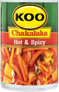 Koo Chakalaka Hot & Spicy Vegetables  (Pack of 12 x 410 g)