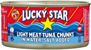 Lucky Star Light Meat Tuna Chunks in Water Sea Foods ( Pack of 1 x 170 g)
