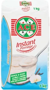 Ace Instant Porridge Vanilla Flavoured (Pack of 10 x 1kg)