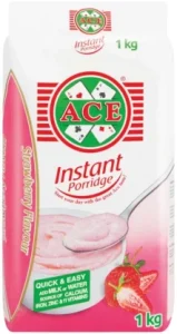 Ace Instant Porridge Strawberry Flavoured (Pack of 1 x 1kg)
