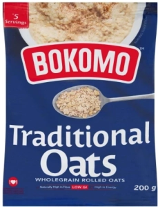 Bokomo Whole Grain Rolled Oats Pouch  (12 x 200 g)