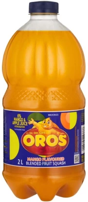 Brookes OROS Mango Flavoured Blended Fruit Squash (2 L) | Shop Online