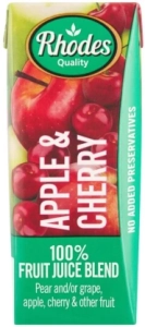 Rhodes Apple & Cherry 100% Fruit Juice Blend (24 x 200 ml) | Shop Online