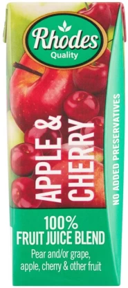 Rhodes Apple & Cherry 100% Fruit Juice Blend (24 x 200 ml) | Shop Online