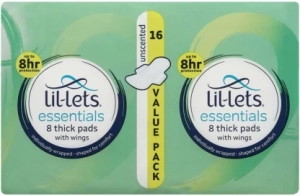 Lil-Lets Essentials Pads Unscented Sanitary Pad  (Pack of 16)