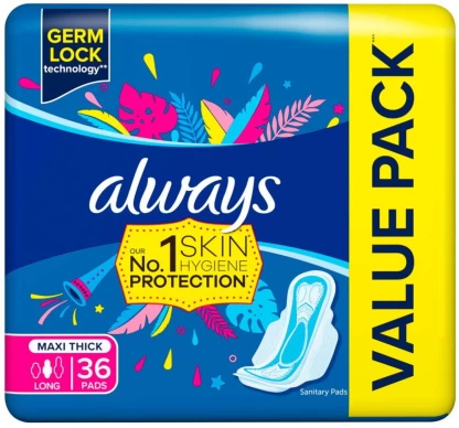 Always Quattro Thick Day Pads Sanitary Pad  (Pack of 36)