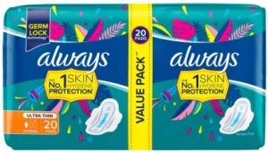 Always Ultra Normal Sanitary Pad  (Pack of 20)