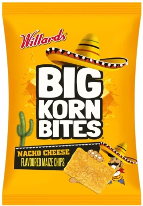 Willards Big Corn Bites Cheese Flavoured Maize Nachos (1 x 120 g) | Shop Online