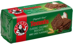 Bakers Tennis Mint Choc Flavoured Coconut Biscuit (200 g) | Shop Online