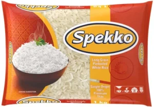 Spekko Long Grain Parboiled White Rice ( Pack of 1 x 1kg)