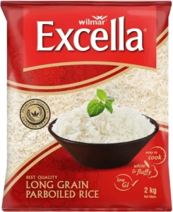 Excella Long Grain Parboiled Rice (Pack of 1x 2kg)