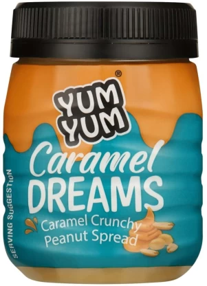 Yum Yum Caramel Crunchy Peanut Spread 390 g (Pack of 6) | Shop Online