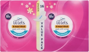 Lil-Lets Maxi Thick Pads Super Scented Sanitary Pad  (Pack of 16)