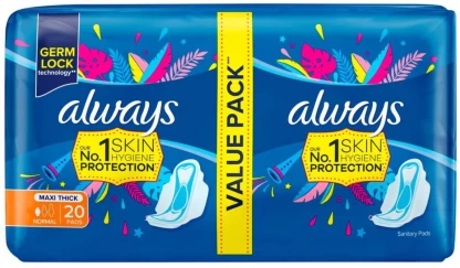 Always Maxi Duo Sanitary Pad  (Pack of 20)