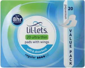 Lil-Lets Ultra Thin Pads Regular Scented Sanitary Pad  (Pack of 20)