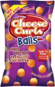 Willards Cheese Curls Fruit Chutney Flavoured Snack Puffcorn (1 x 100 g) | Shop Online