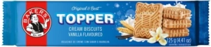 Bakers Topper Vanilla Flavoured Biscuits Cream Filled Biscuit (125 g, Pack of 12) | Shop Online